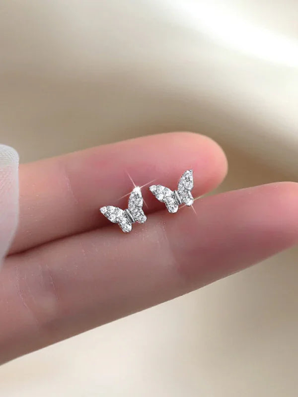 New Fashion Niche Design Butterfly Silver Needle Earrings earrings
