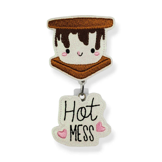 Hot Mess Badge Pal badge reel
