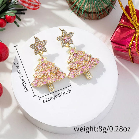 Christmas Tree Dangle Earrings Earrings