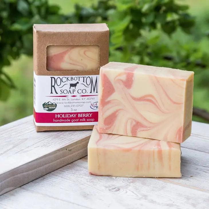 Holiday Berry Rock Bottom Goat Milk Soap - Moonlight Boutique