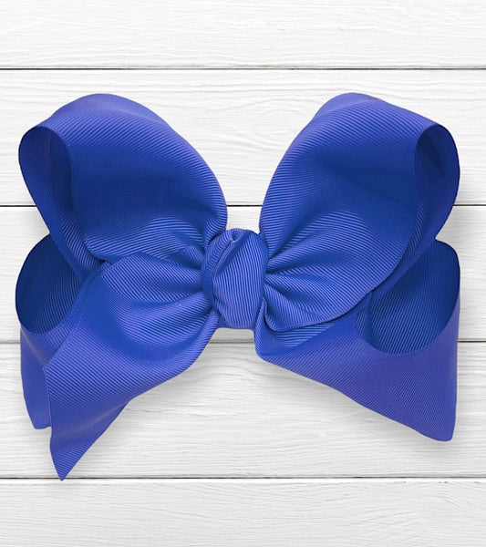 COBALT 7.5" WIDE HAIR BOW Hair Bow