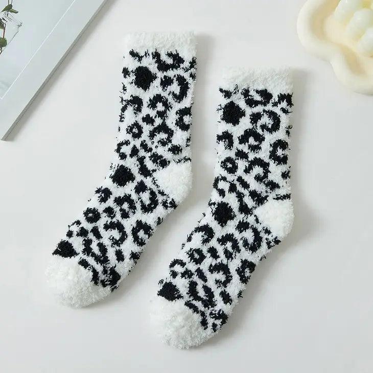 Leopard Patterned Winter Socks - Moonlight Boutique