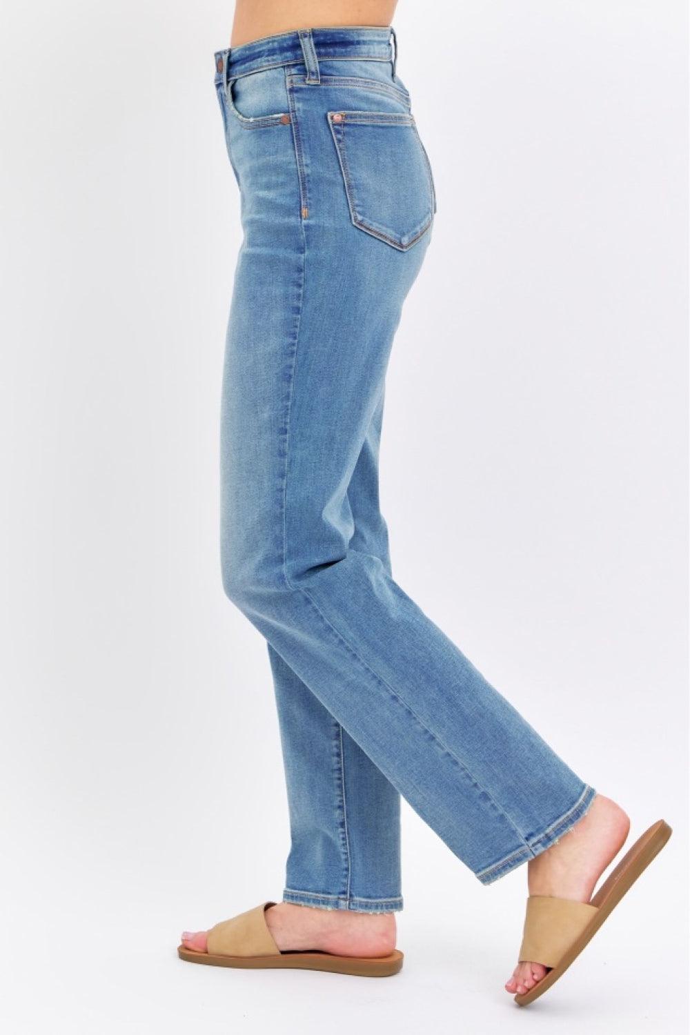 Judy Blue Full Size High Waist Straight Jeans - Moonlight Boutique