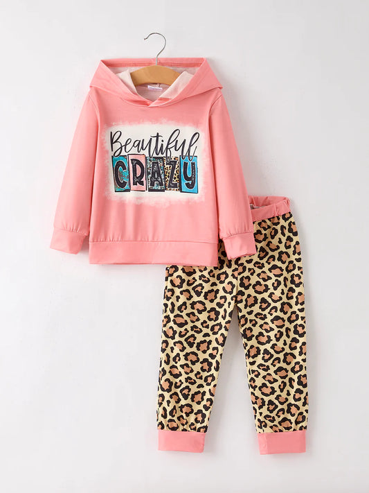 Beautiful Crazy Hooded Sweatshirt & Sweatpants Set