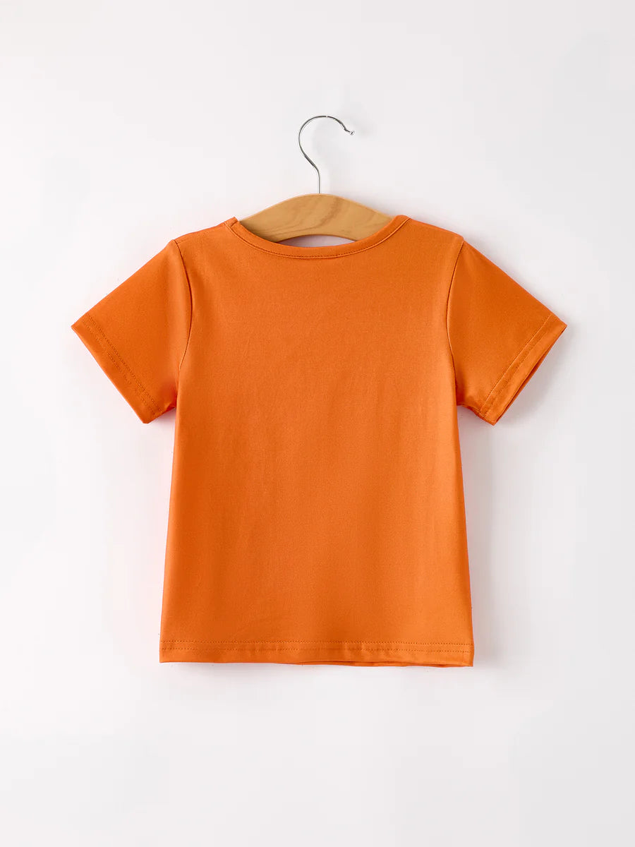 Fall Thanksgiving/Halloween Leopard Short sleeve O-neck T-shirt