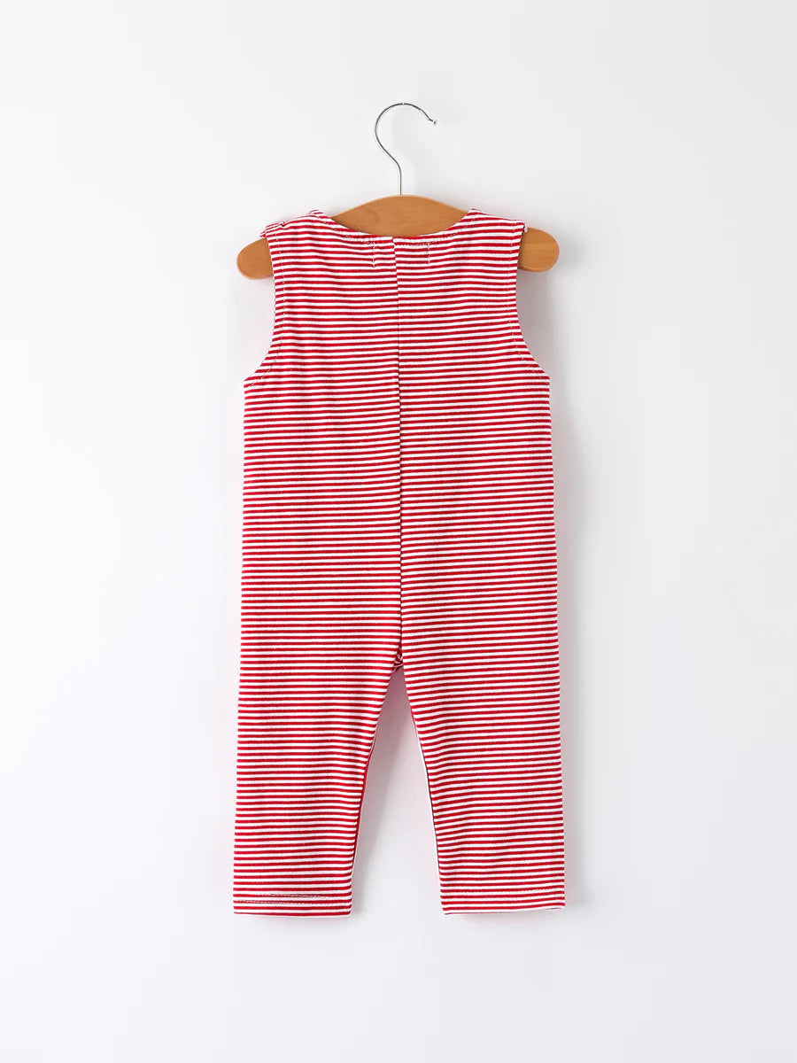 Holiday Baby Boy Romper with Embroidered Christmas Lights baby romper