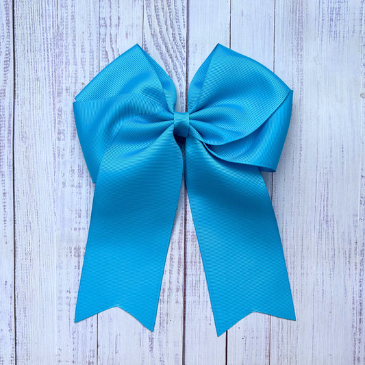 Cute Tale Bow Turquoise Hair Bow