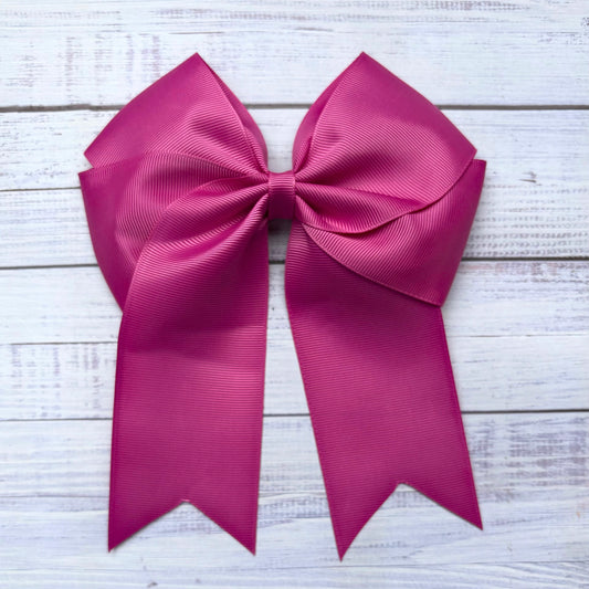 Cute Tale Bow Raspberry Rose Hair Bow