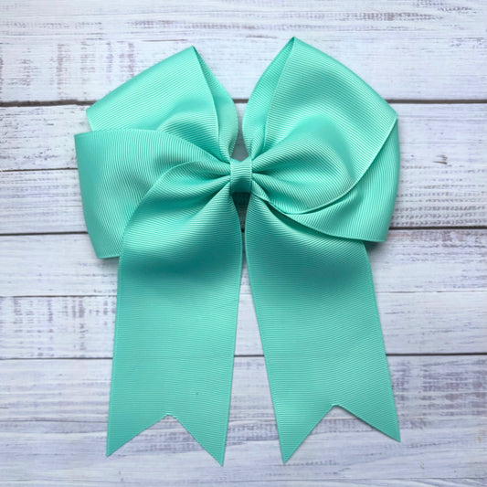 Cute Tale Bow Aqua Hair Bow