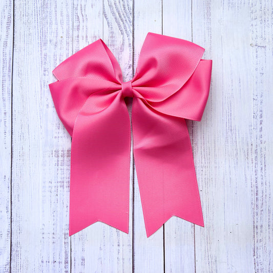 Cute Tale Bow Hot Pink Hair Bow