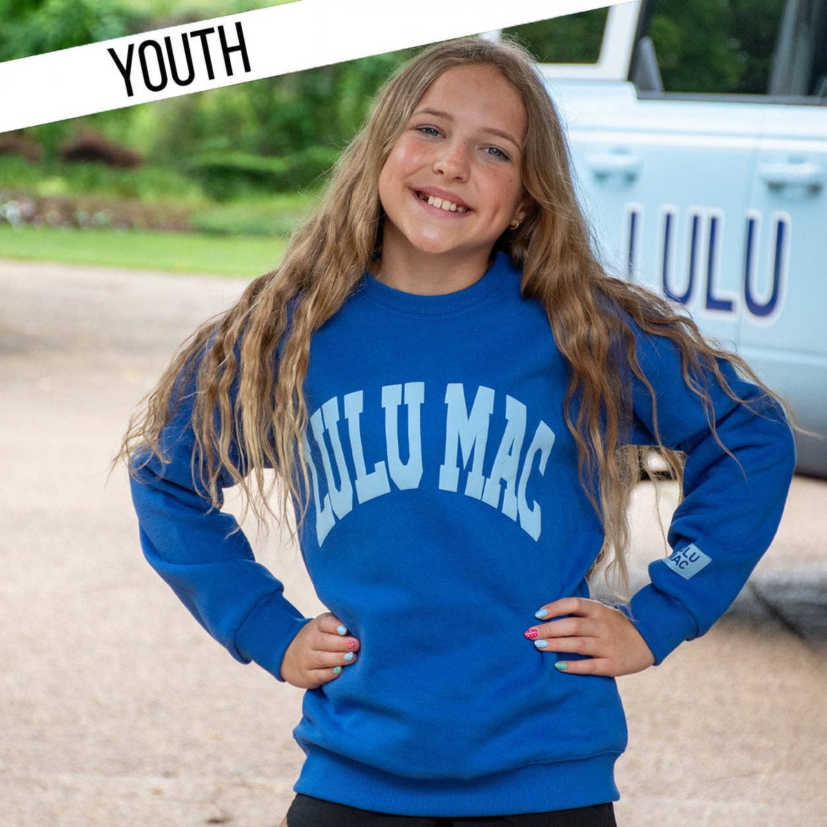 KD-SW-1007 ROYAL/LIGHT BLUE PUFF Childrens sweatshirt