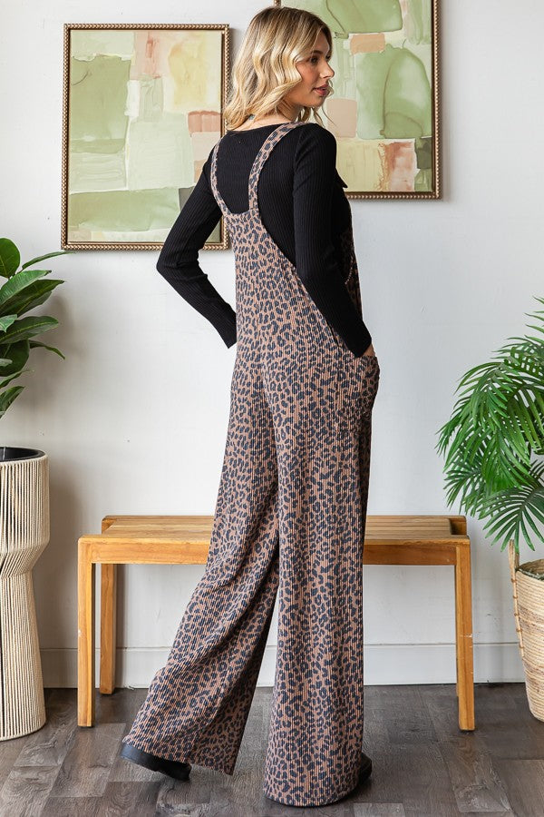 Animal Print Overall Jumpsuit jumpsuit
