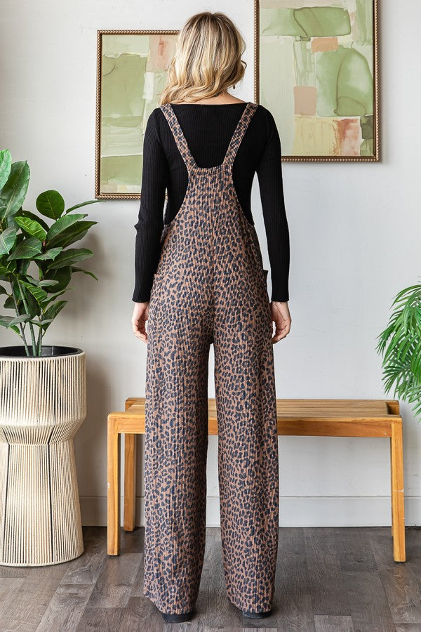 Animal Print Overall Jumpsuit jumpsuit