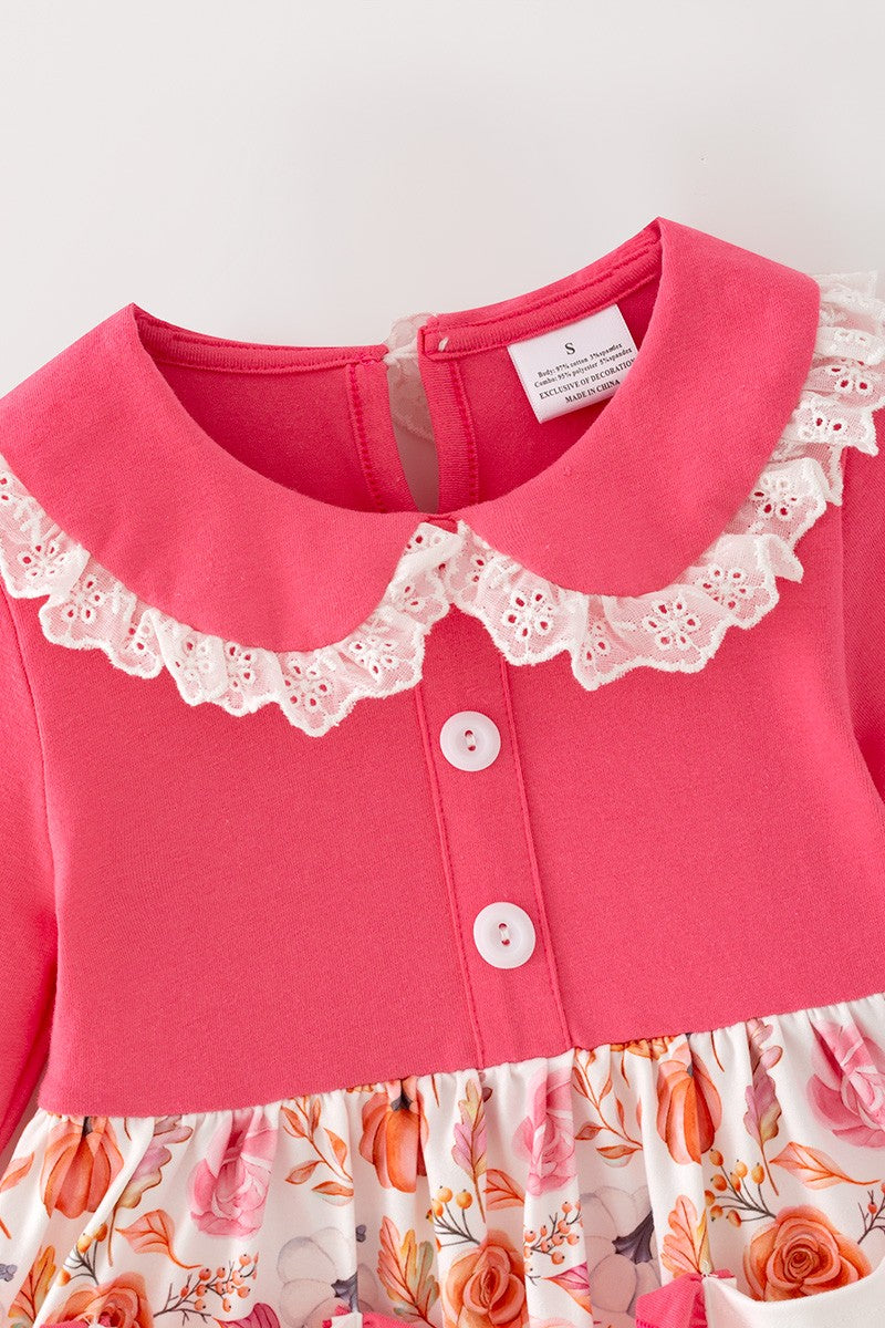 Fuchsia Pumpkin Printed Tunic & Pants girls