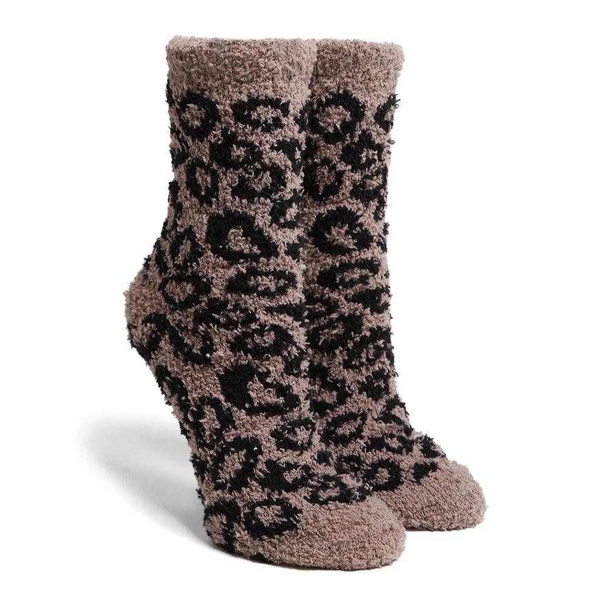 Luxury Soft Leopard Pattern Mini Crew Winter Socks - Moonlight Boutique