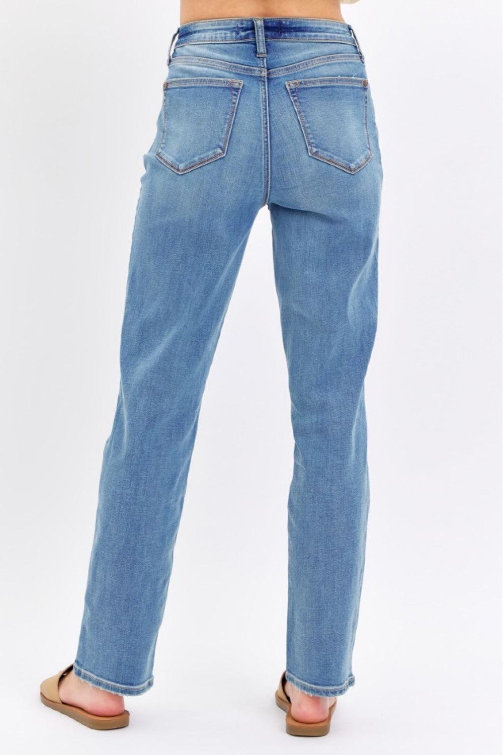 Judy Blue Full Size High Waist Straight Jeans - Moonlight Boutique