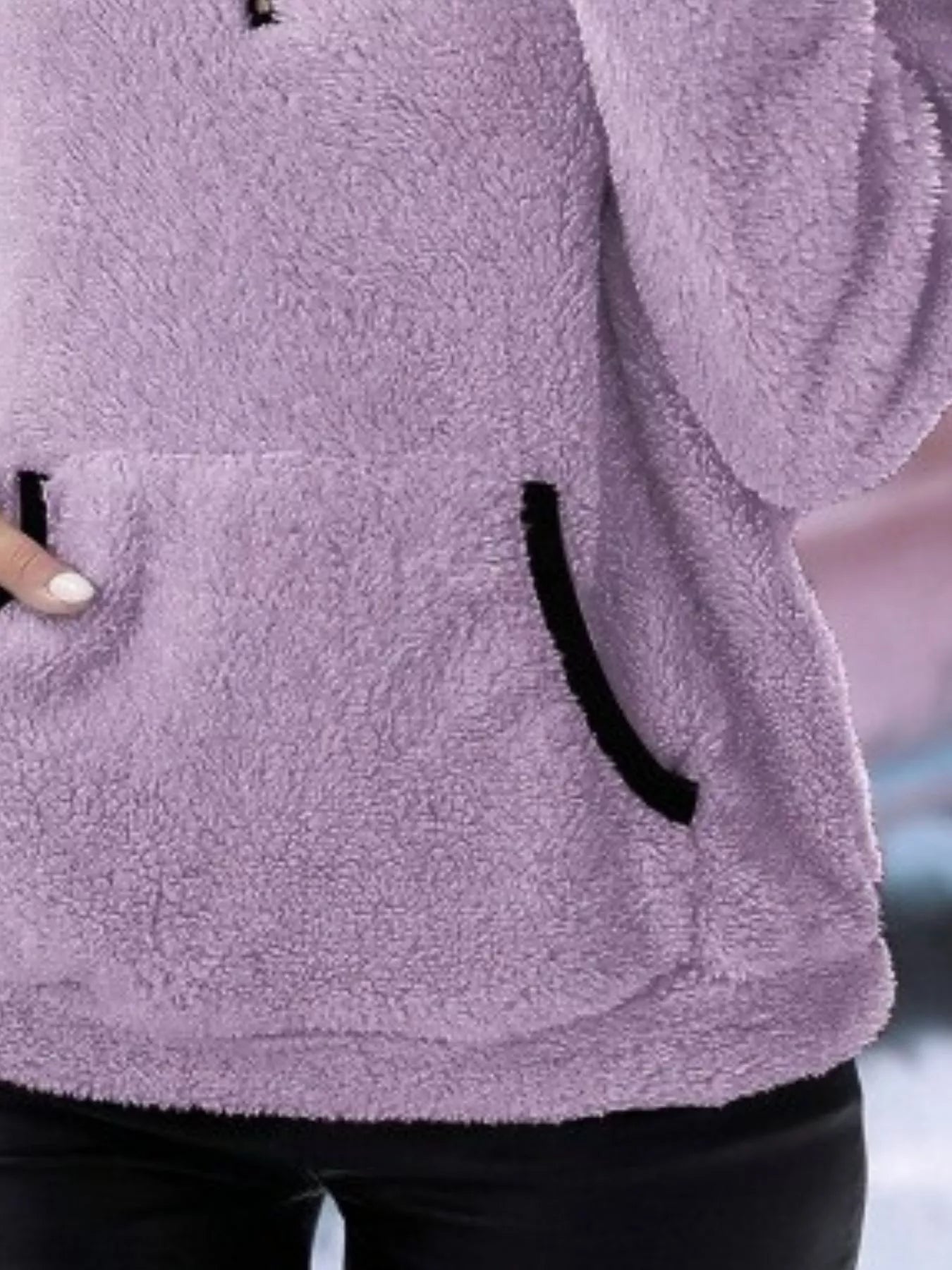 Full Size Cozy Fleece Quarter Zip Long Sleeve Sweatshirt Plus Size Sweatshirt