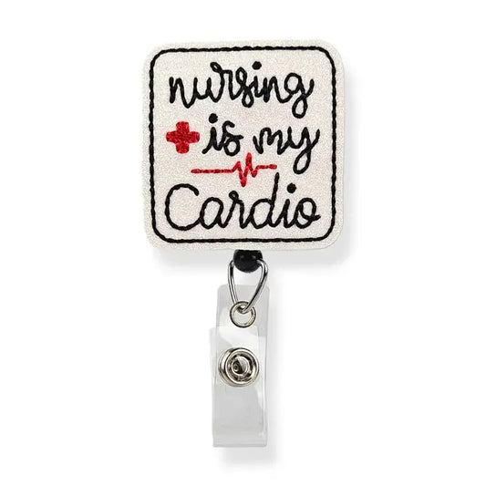 Nursing is my Cardio Badge Pal badge reel