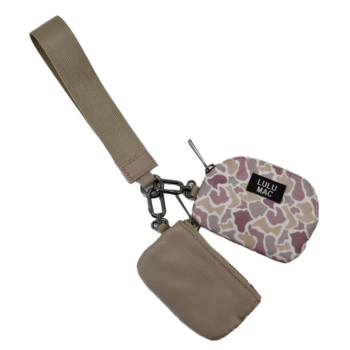 DP-8162 Camo/Beige Lulu Mac Double Pouch Wristlets Wristlet