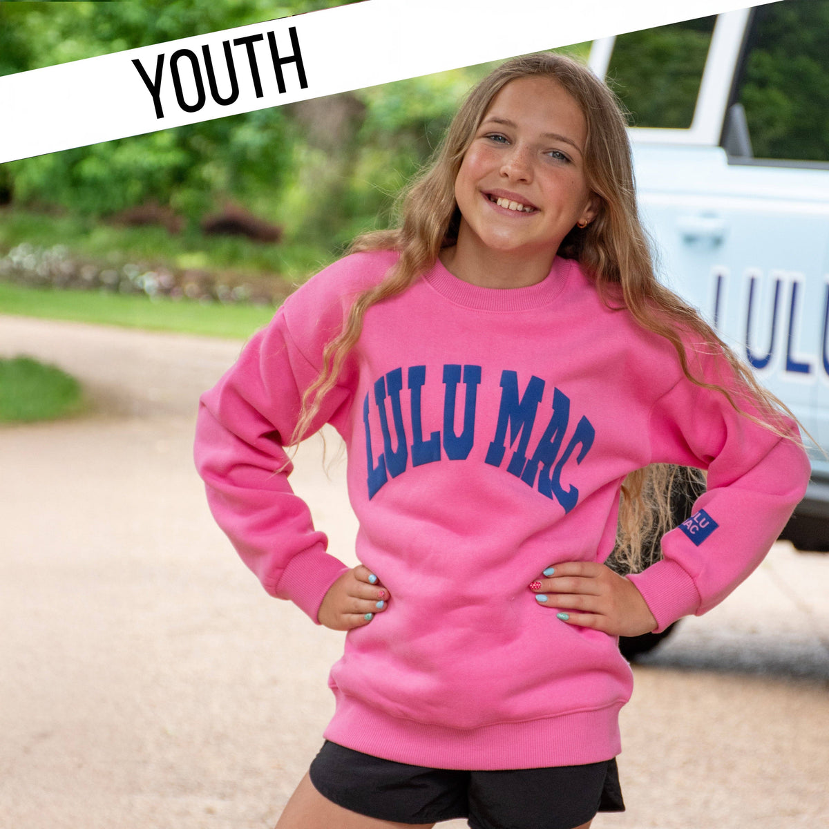 KD-SW-1007 PINK/ROYAL PUFF Childrens sweatshirt
