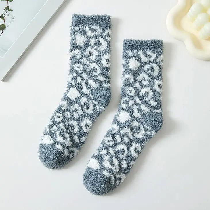 Leopard Patterned Winter Socks - Moonlight Boutique