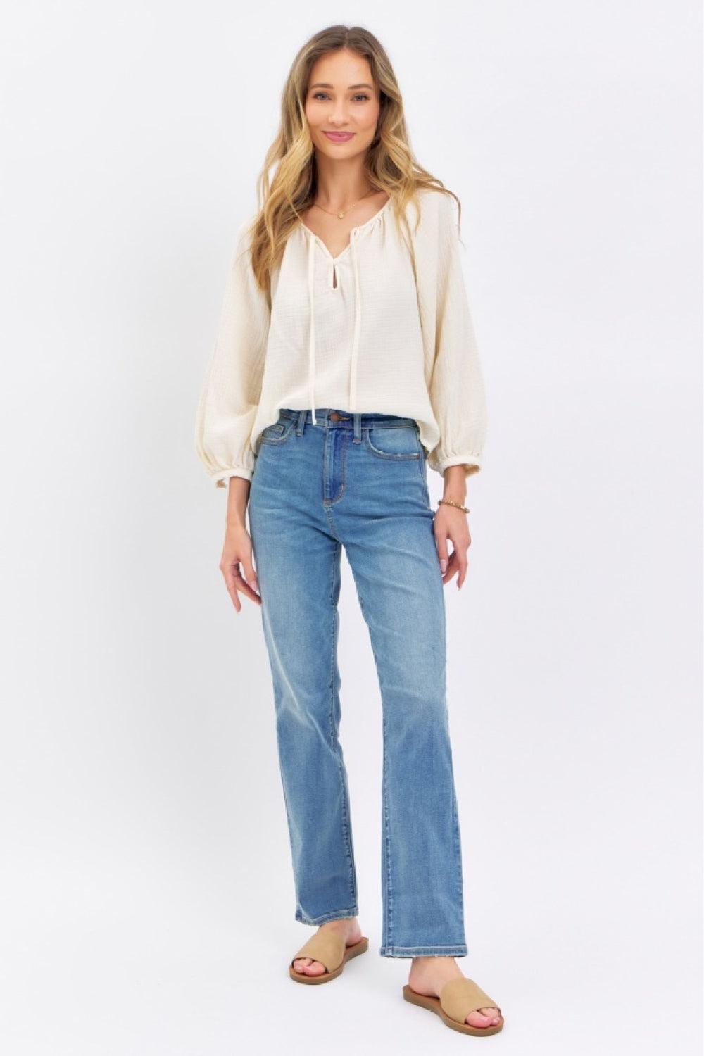 Judy Blue Full Size High Waist Straight Jeans - Moonlight Boutique