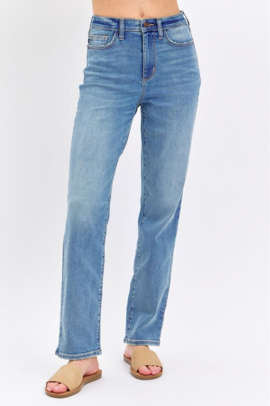 Judy Blue Full Size High Waist Straight Jeans - Moonlight Boutique