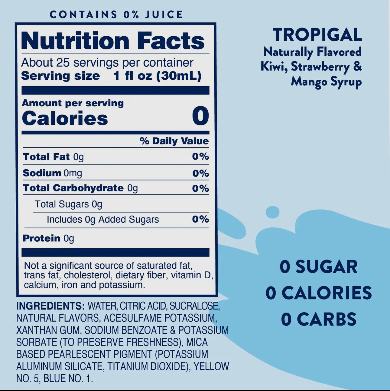 Tropigal Skinny Syrup