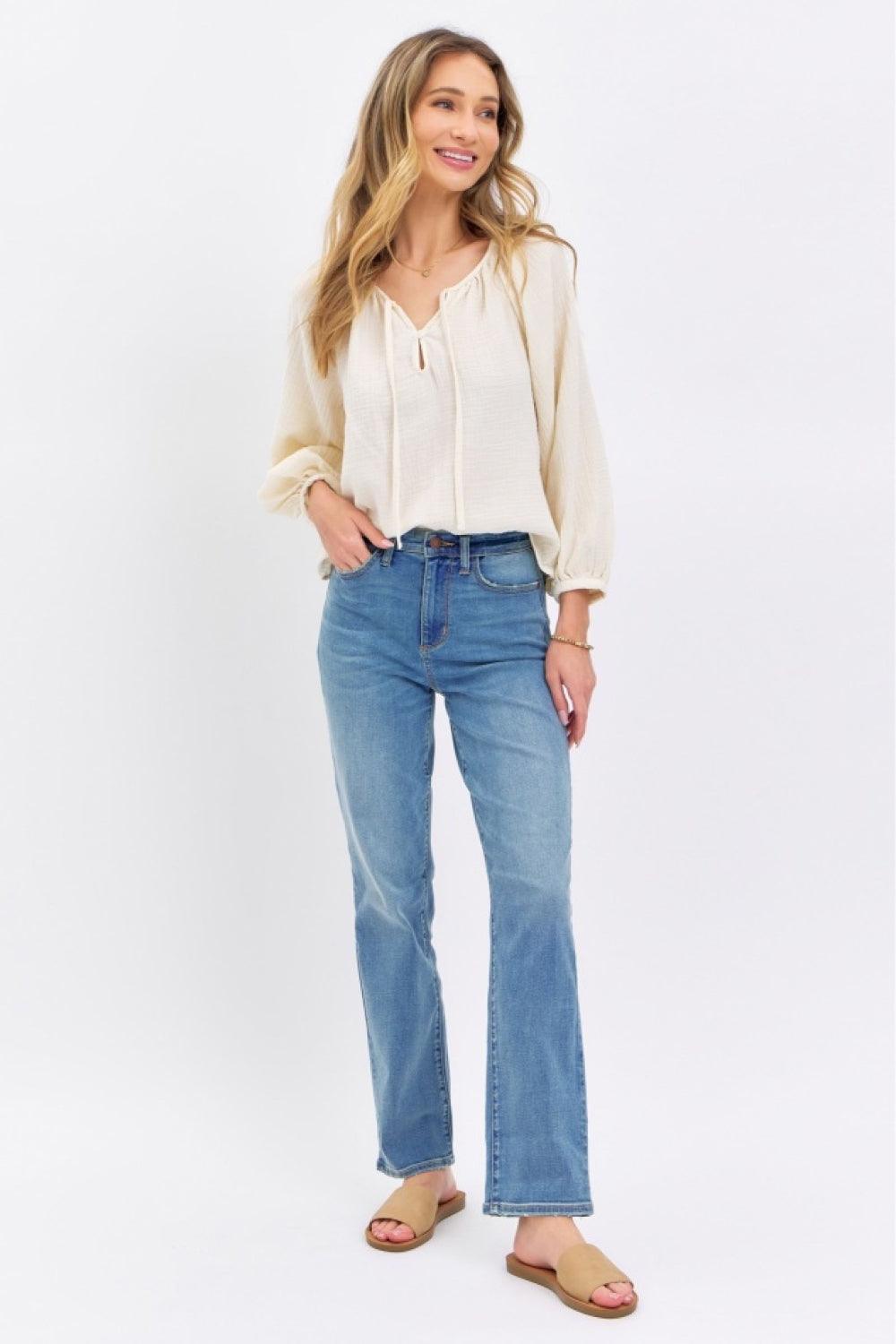 Judy Blue Full Size High Waist Straight Jeans - Moonlight Boutique