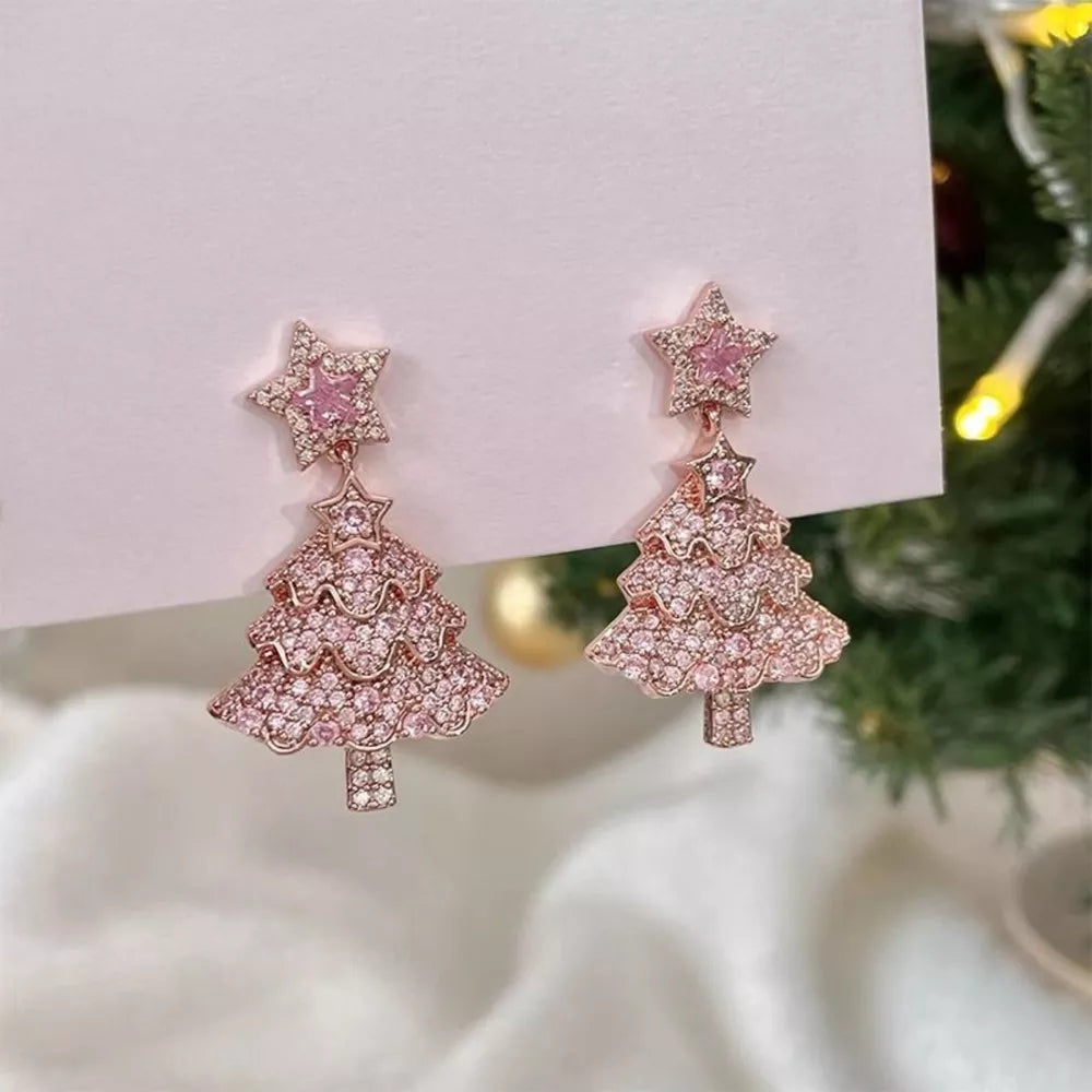 Christmas Tree Dangle Earrings Earrings