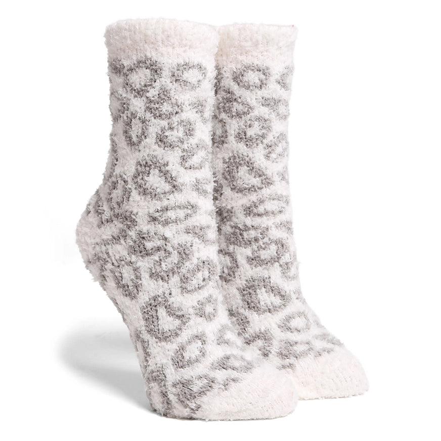 Luxury Soft Leopard Pattern Mini Crew Winter Socks - Moonlight Boutique