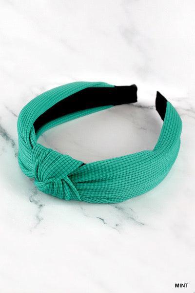 WAFFLE KNOTTED HEADBAND Mint