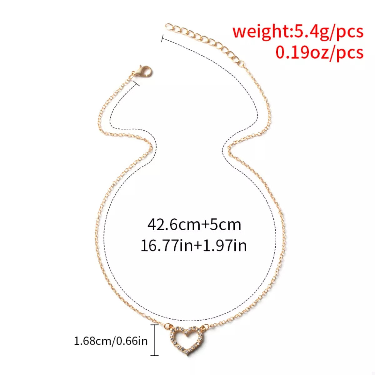 18K Gold-Plated Heart Necklace necklace