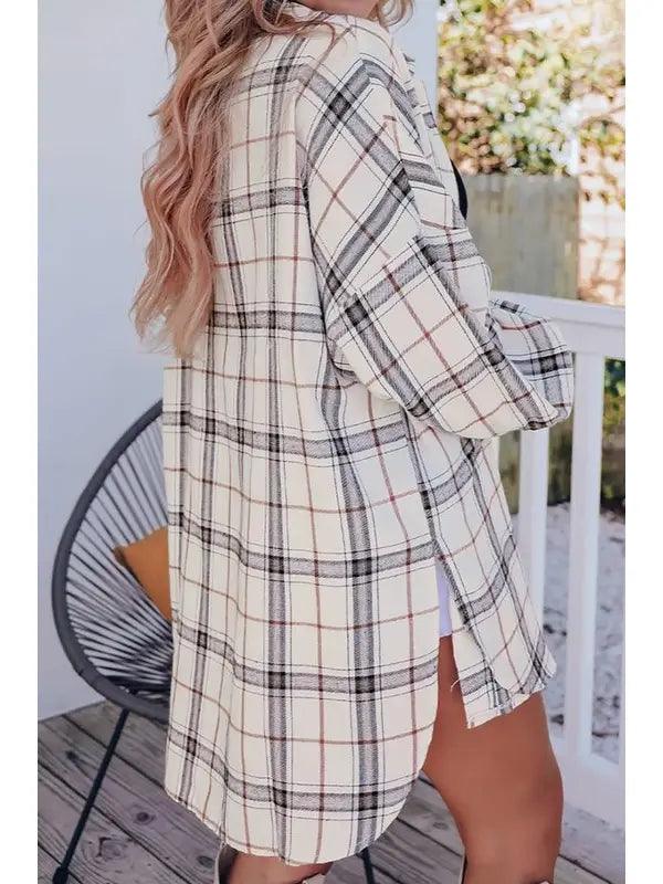 the Denalie Plaid Shacket - Moonlight Boutique