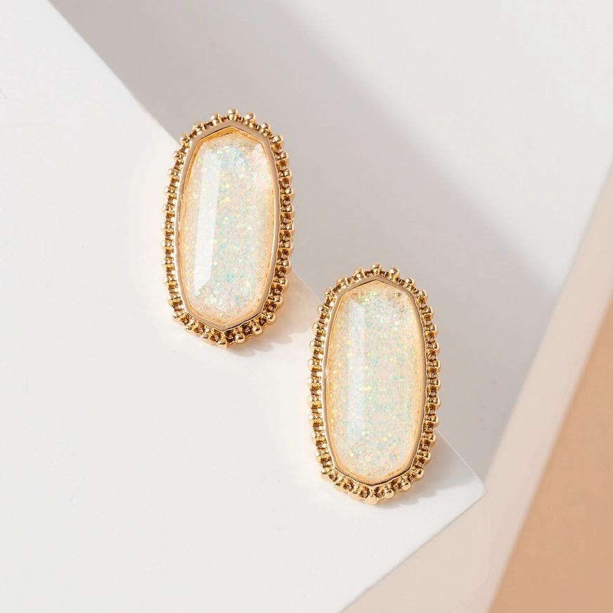 Gemstone Stud Earrings - Moonlight Boutique