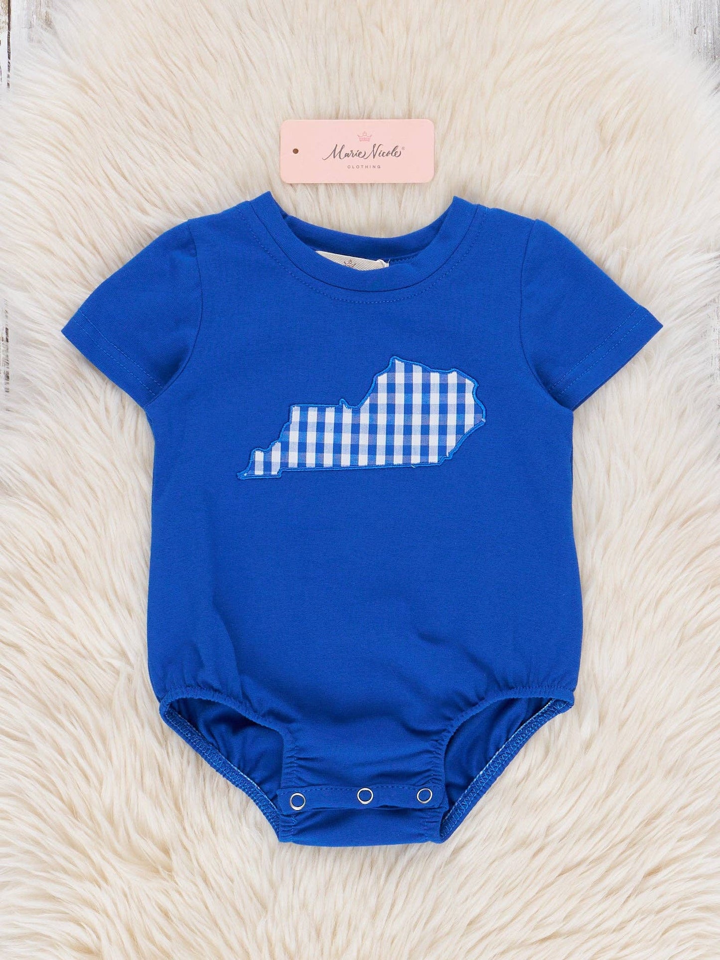 Kentucky Embroidered Gingham Bubble