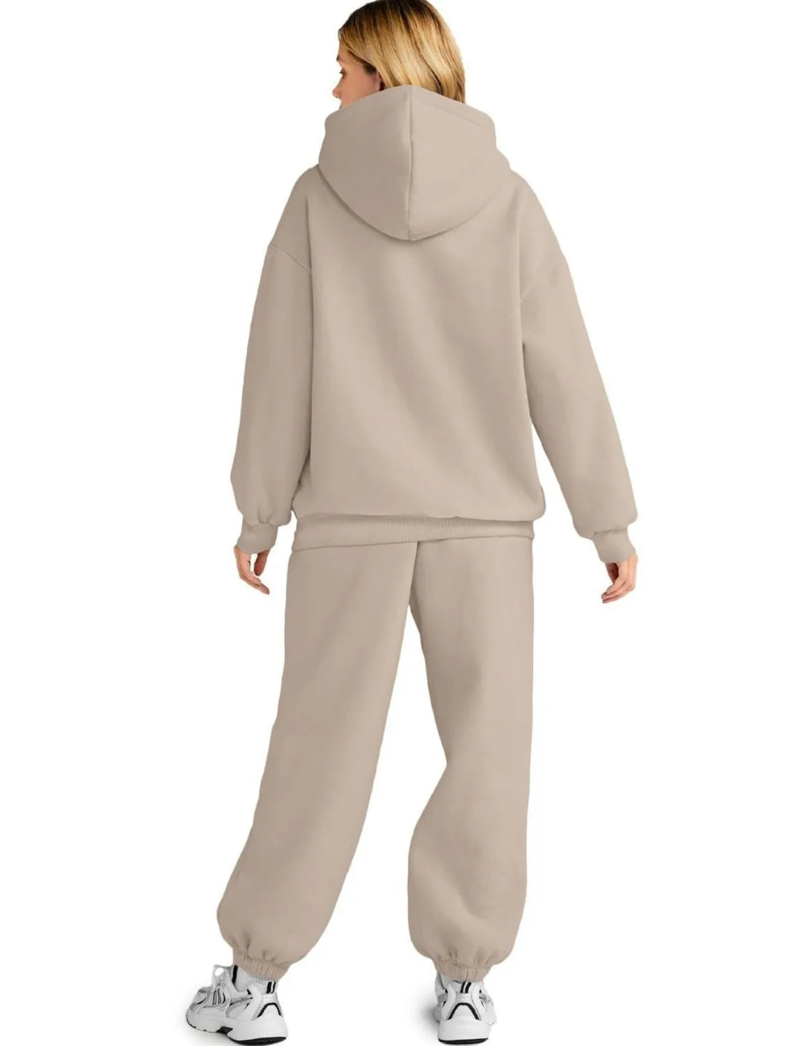 Full Size Kangaroo Pocket Hoodie and Joggers Set Plus Size Clothing Set
