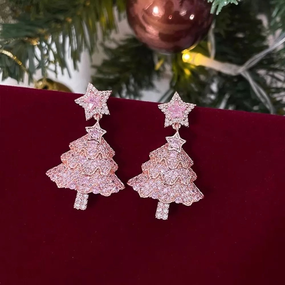 Christmas Tree Dangle Earrings Earrings