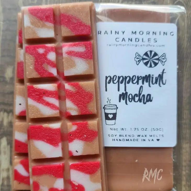 Peppermint Mocha | Holiday Snap Bar Wax Melt - Moonlight Boutique