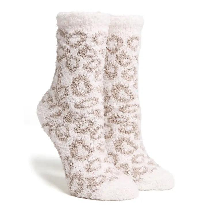 Luxury Soft Leopard Pattern Mini Crew Winter Socks - Moonlight Boutique