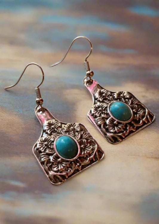 Cow Tag Earring Set  - Kentucky Belle Boutique