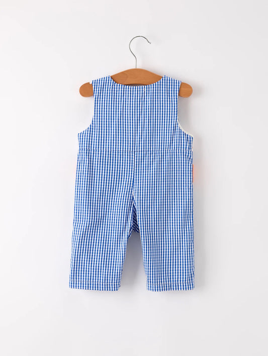 Fall Pumpkin Truck Smock Embroidered Baby Boy Romper