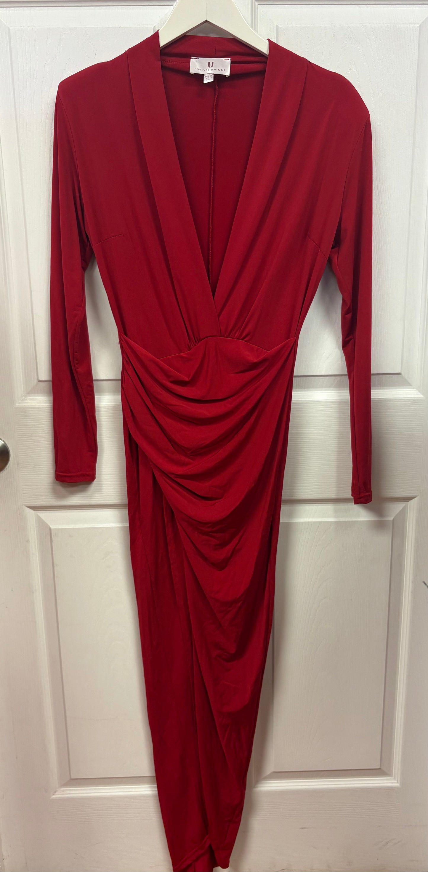 Bardot Red Cut Dress – Forever Unique