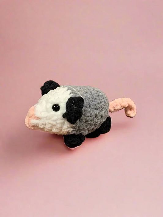 Handmade Crochet Baby Opossum Homemade Stuffed Animal