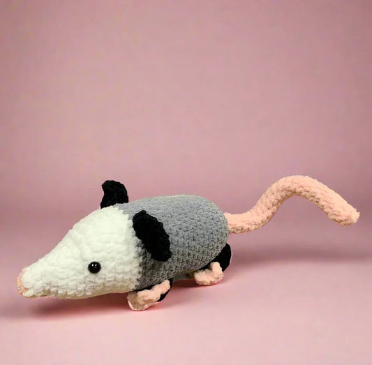 Handmade Crochet Baby Opossum Homemade Stuffed Animal