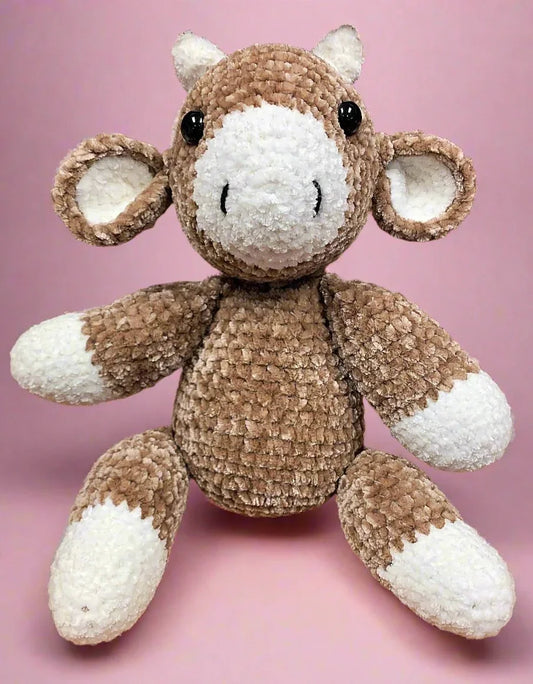 Handmade Crochet Cow Homemade Stuffed Animal