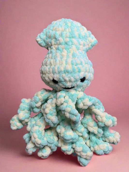 Handmade Crochet Large Octopus Homemade Stuffed Animal