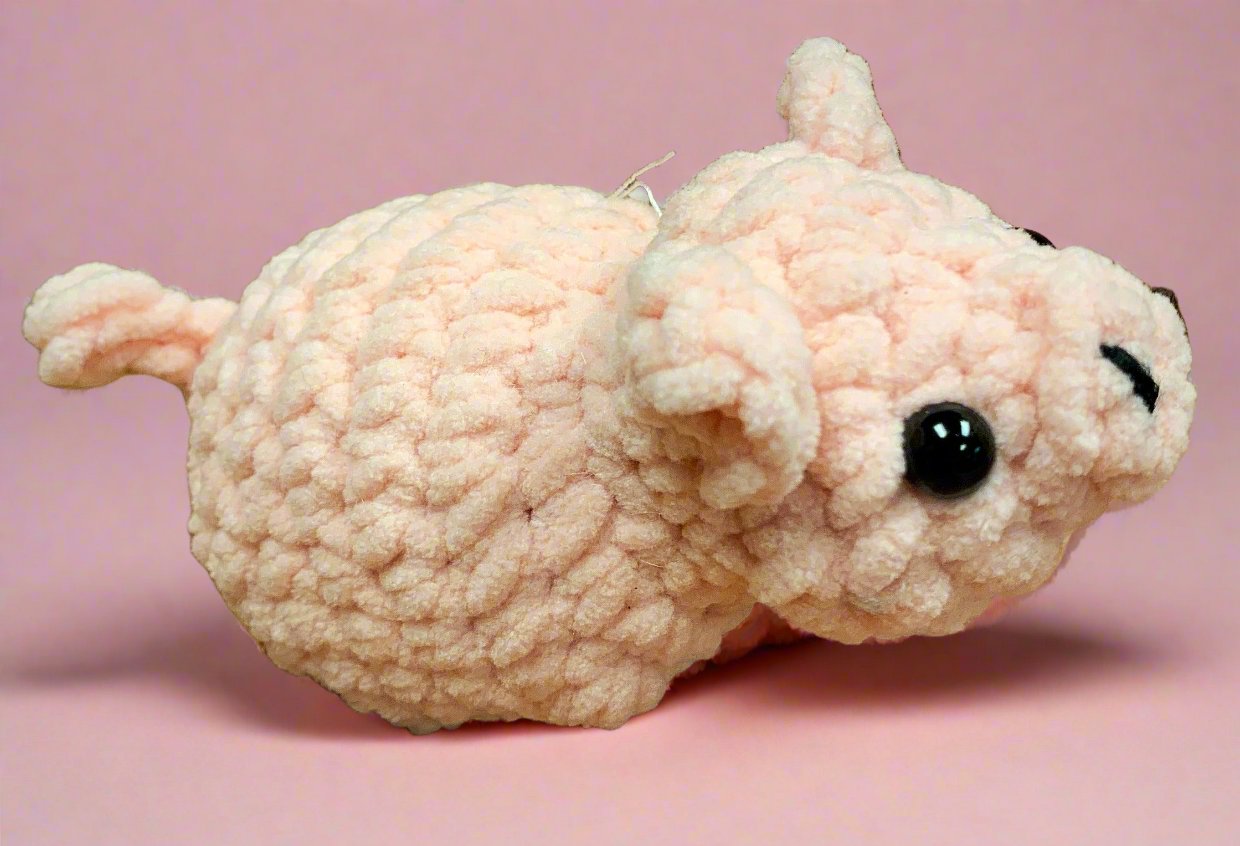 Handmade Crochet Small Stress Ball Piggy-Kentucky Belle Boutique