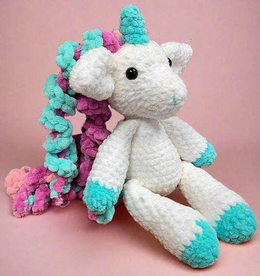 Handmade Crochet Unicorn Homemade Stuffed Animal