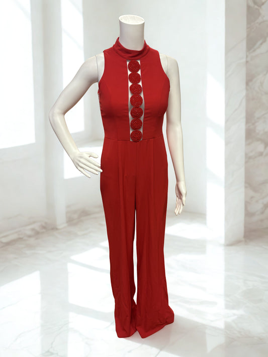 Forever Unique Tia Red Jumpsuite